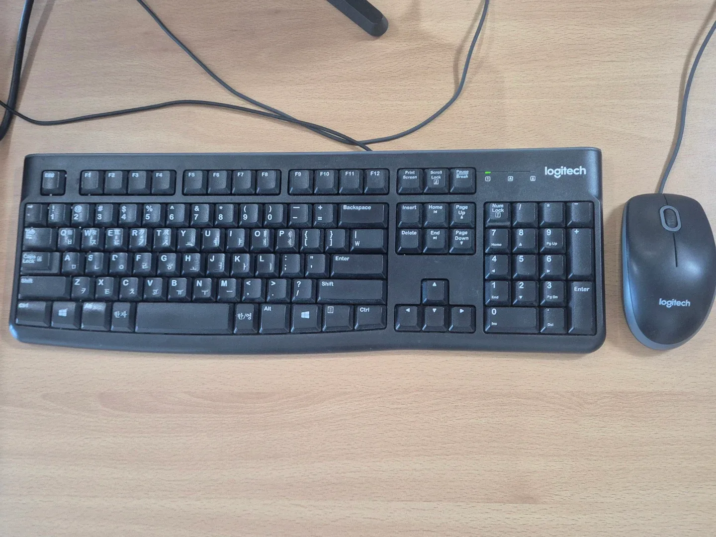 로지텍 유선 키보드 마우스 세트