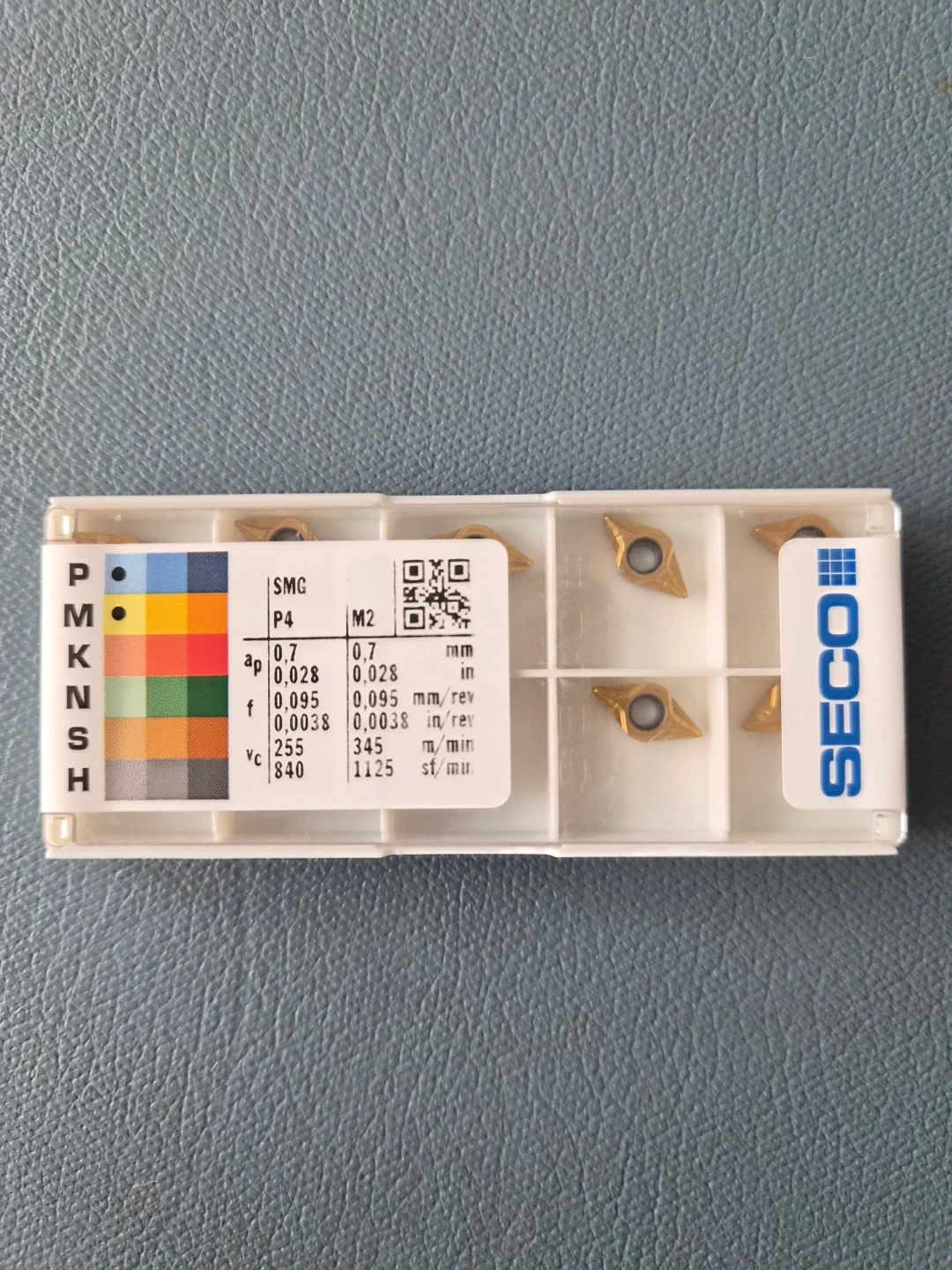 SECO DCMT070204-F1 CP500 인서트 10개