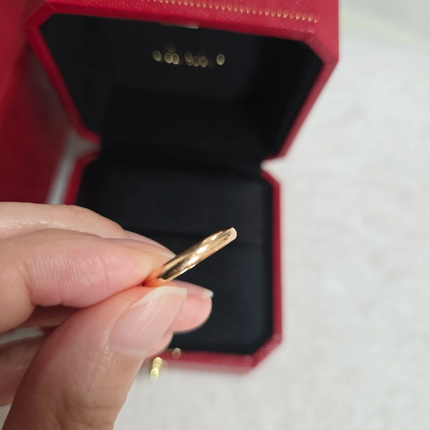 까르띠에 웨딩밴드 링 18K 핑크골드