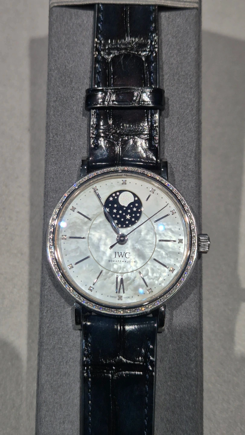 중고 IWC 포르토피노 문페이즈 37 베젤 다이아