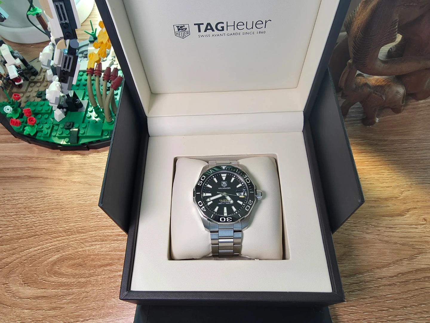 태그호이어 아쿠아레이서 300 오토매틱 검판 41mm