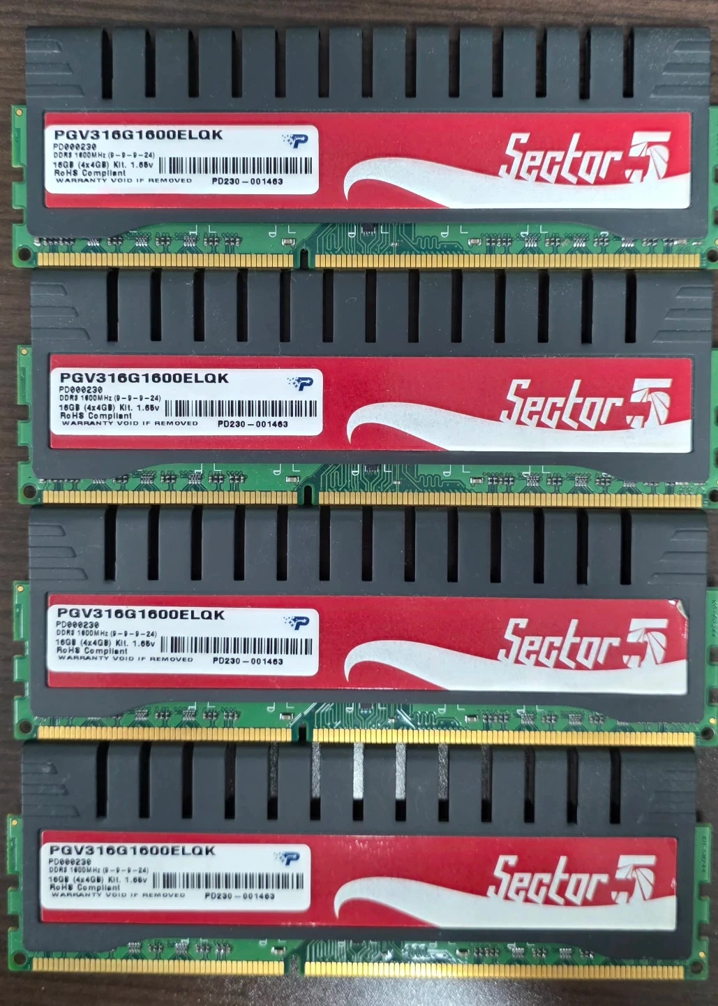 Sector5 DDR3 16GB (4GBx4) PC3-10600U 램
