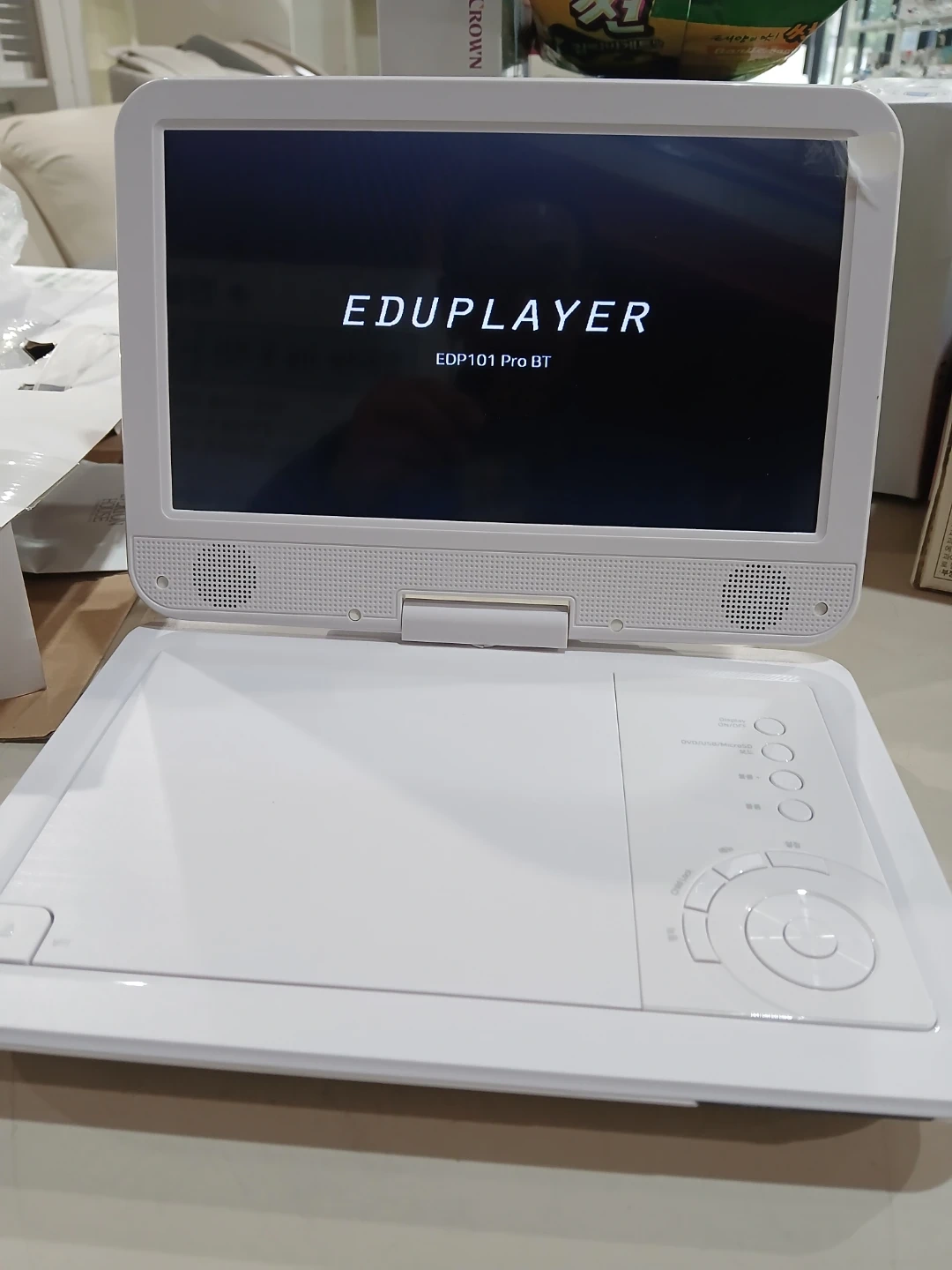 미사용~에듀플레이어 EDP101 Pro BT 휴대용 DVD 블루투스 플레이어