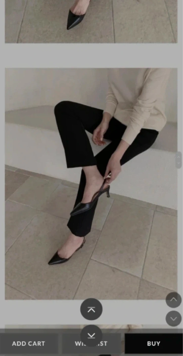 블랙 슬링백힐 235