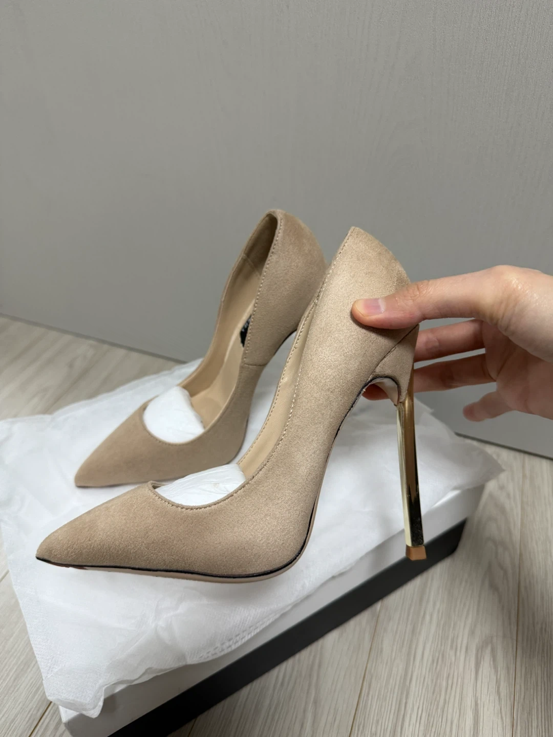새상품 32 특수사이즈 210 스웨이드 킬힐 12cm