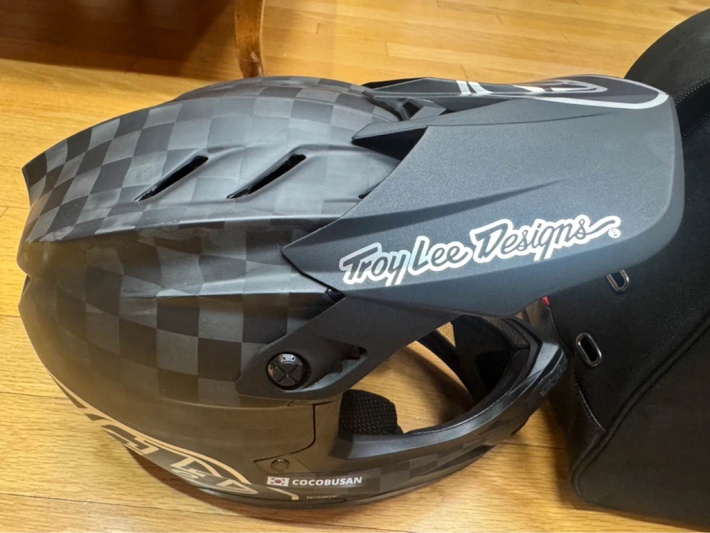 (미사용) 풀페이스 헬멧 Troy Lee Designs D4 (블랙 체크)