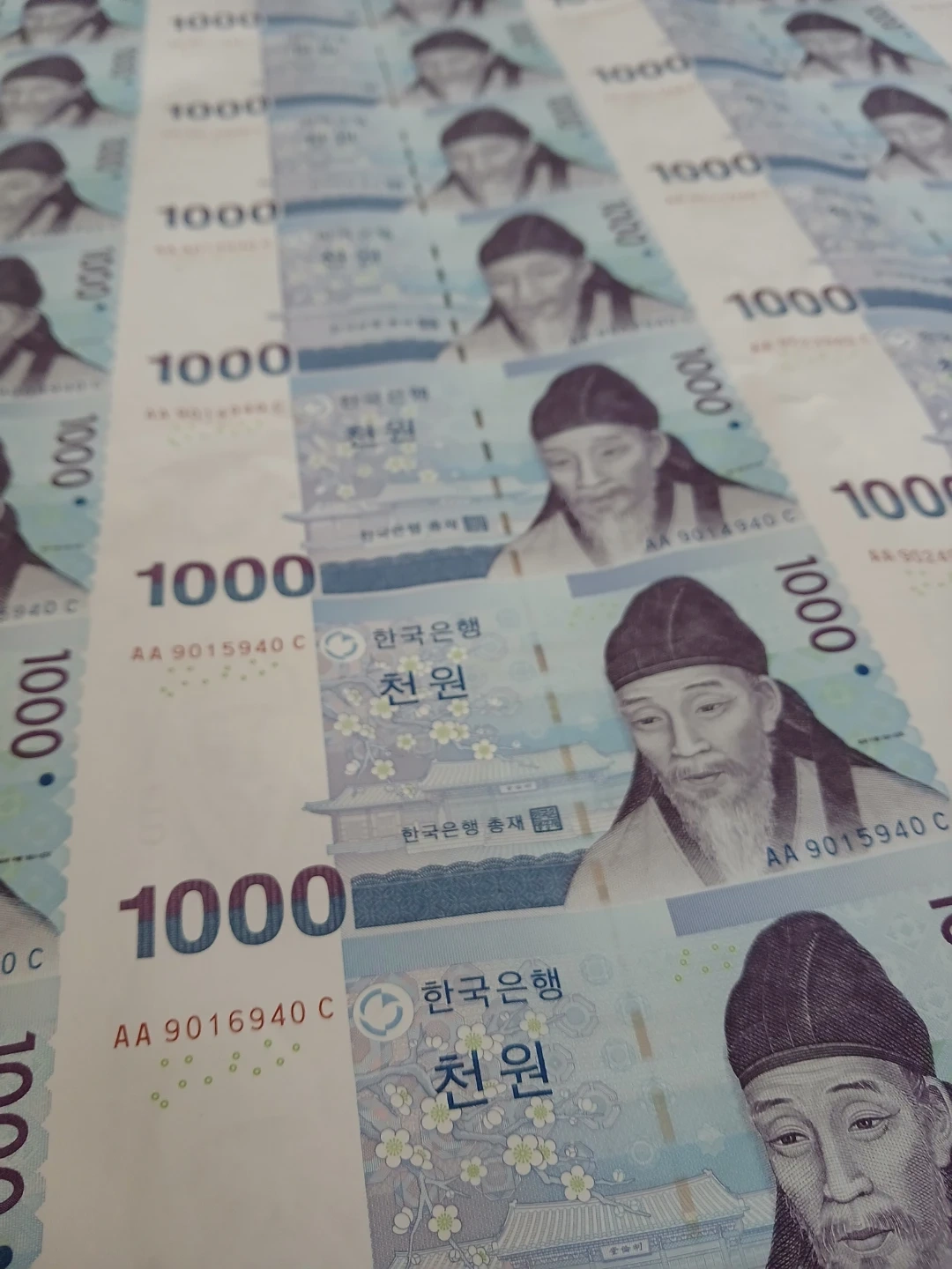 전지은행권 (천원권 45장)