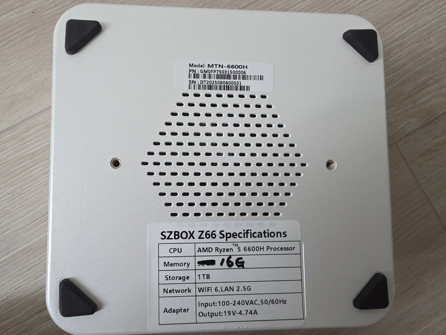 SZBOX Z66 6600H 미니PC 16GB RAM 1TB SSD | 디지털기기 | 당근 중고거래