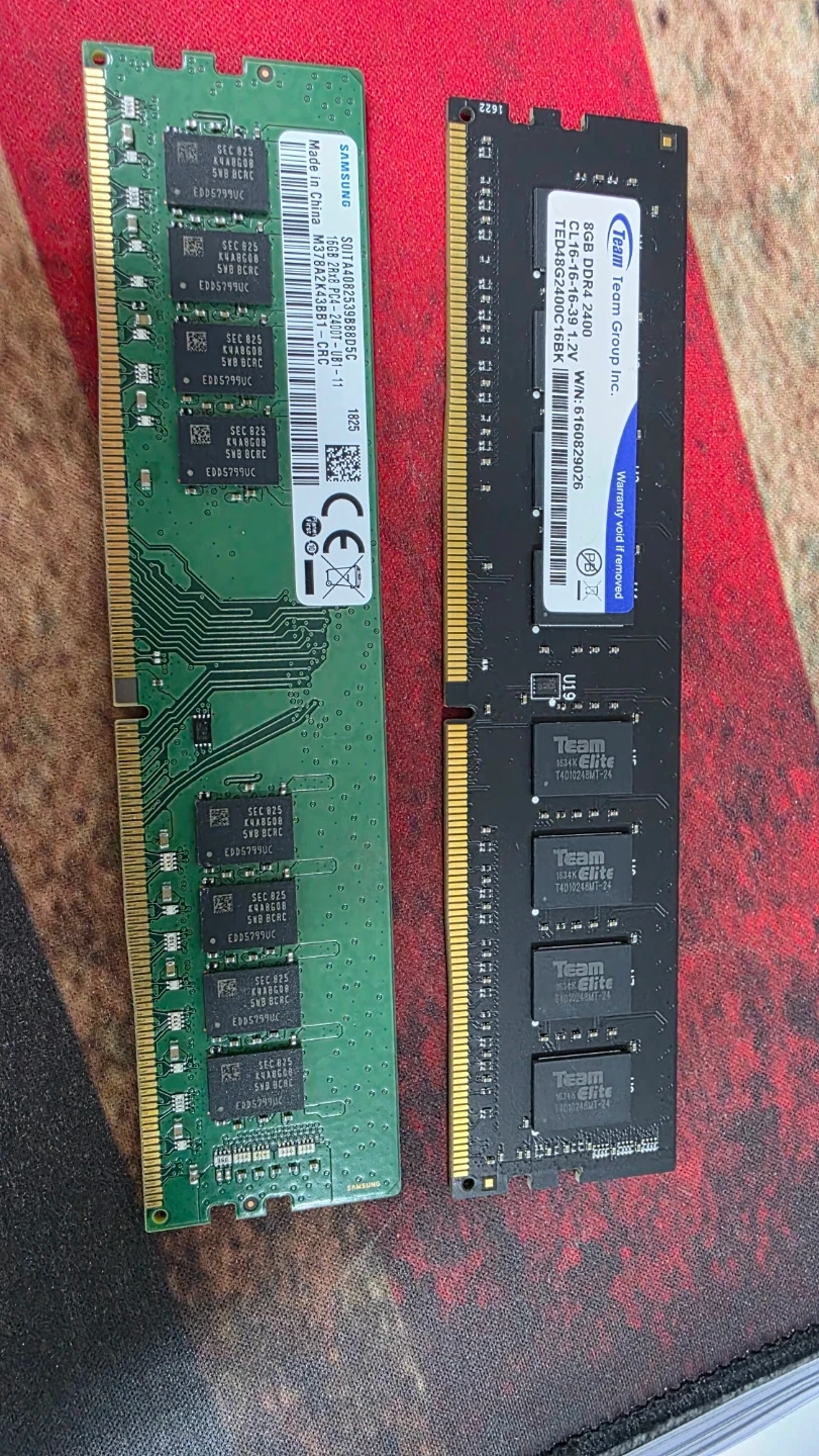 삼성/팀그룹 DDR4 16GB, 8GB 램