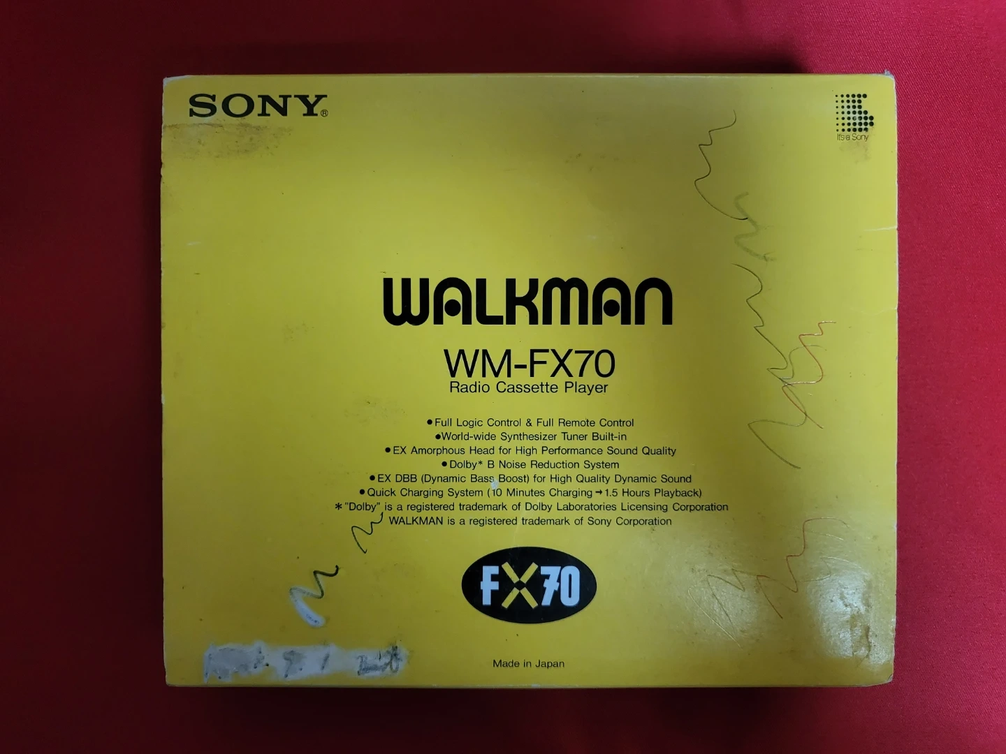 소니워크맨 WM-FX70블랙 깨끗한 박스풀셋 정상작동품