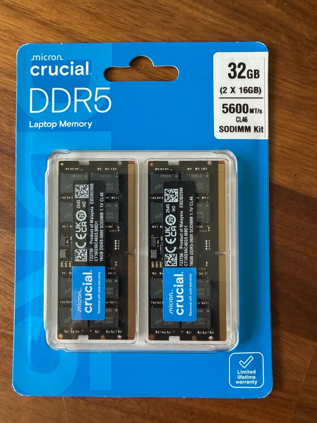 (미개봉) Micron Crucial DDR5 32GB 노트북 램