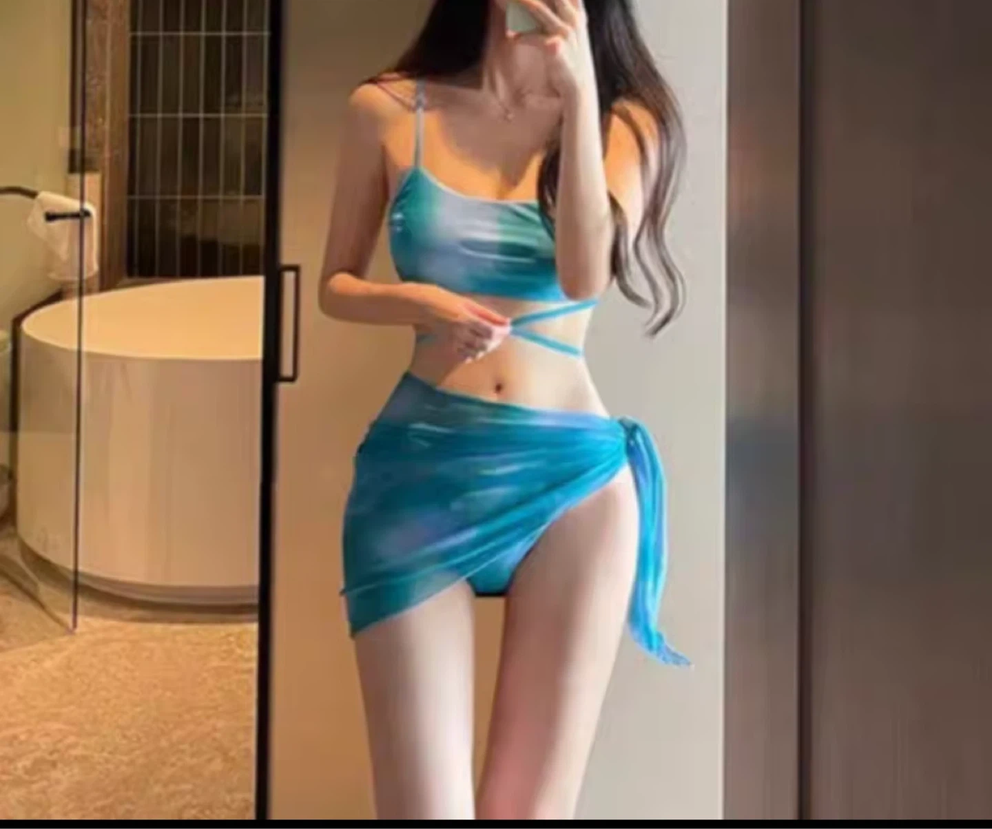 3피스 비키니 수영복 세트