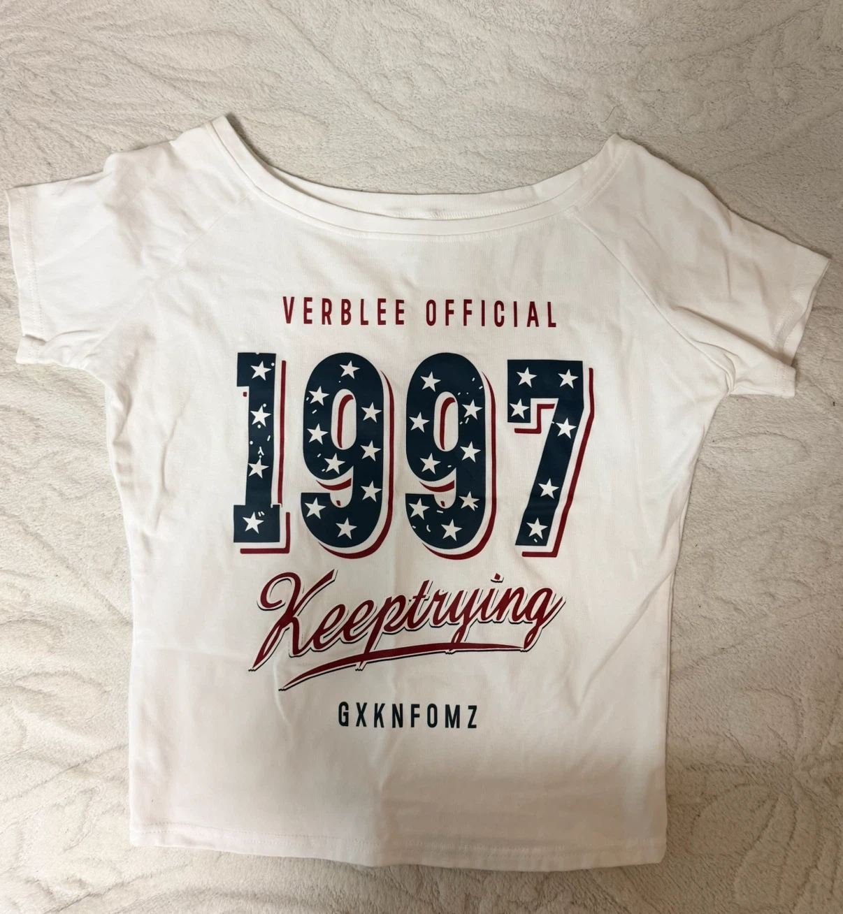 버블리 1997 레터링 반팔 티셔츠