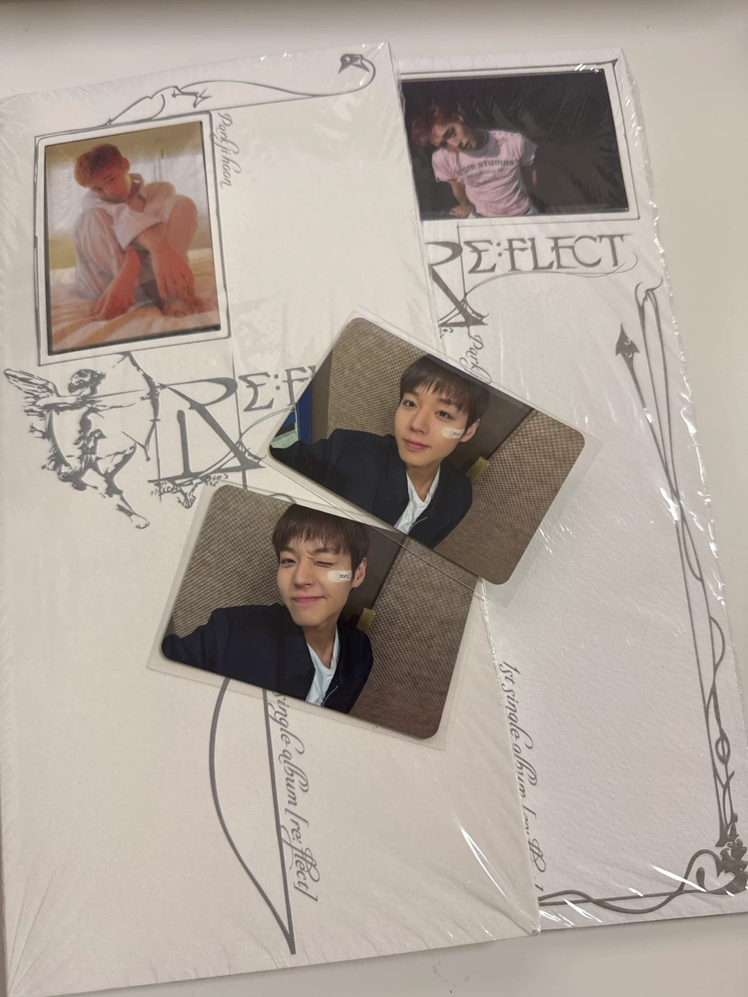 박지훈 위드뮤 영통팬싸포카 2장일괄 + 리플랙트 앨범 set