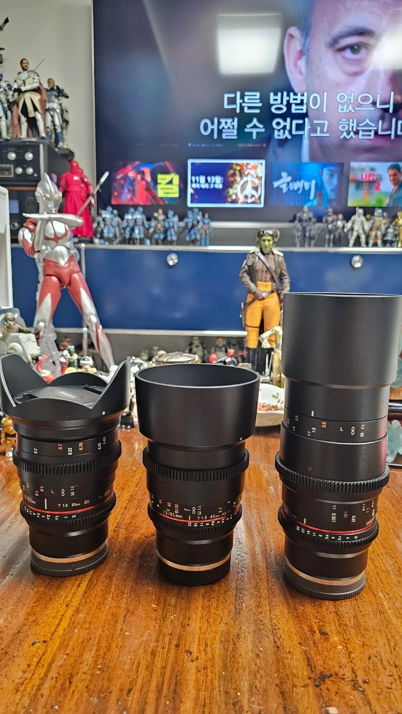 삼양 20mm, 85mm, 100mm마크로 시네마 렌즈