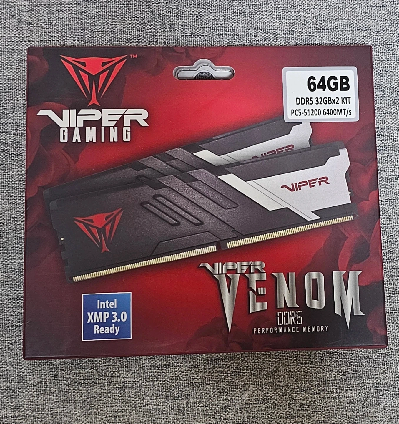 미개봉 Patriot Viper DDR5 64GB (32GB x2) RAM 6400MT/s (CL32) 램