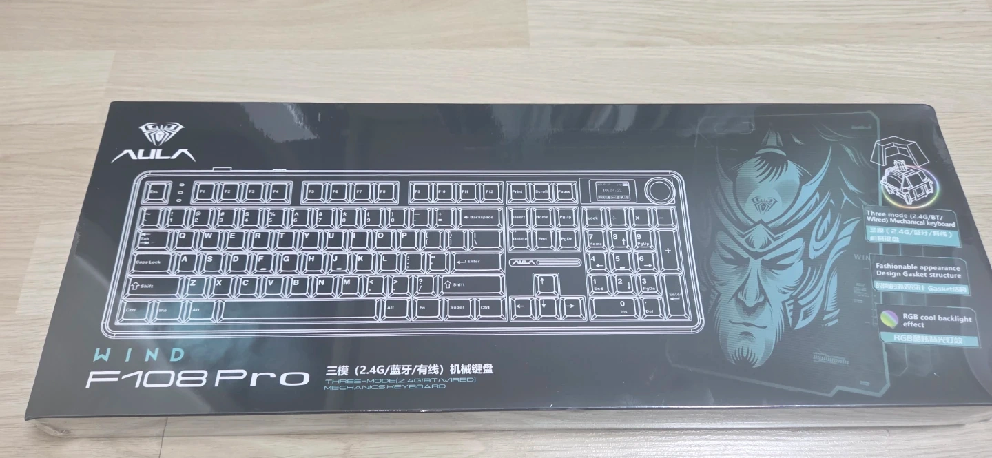 신품 - F108 Pro 화이트 - 저소음 솜사탕축