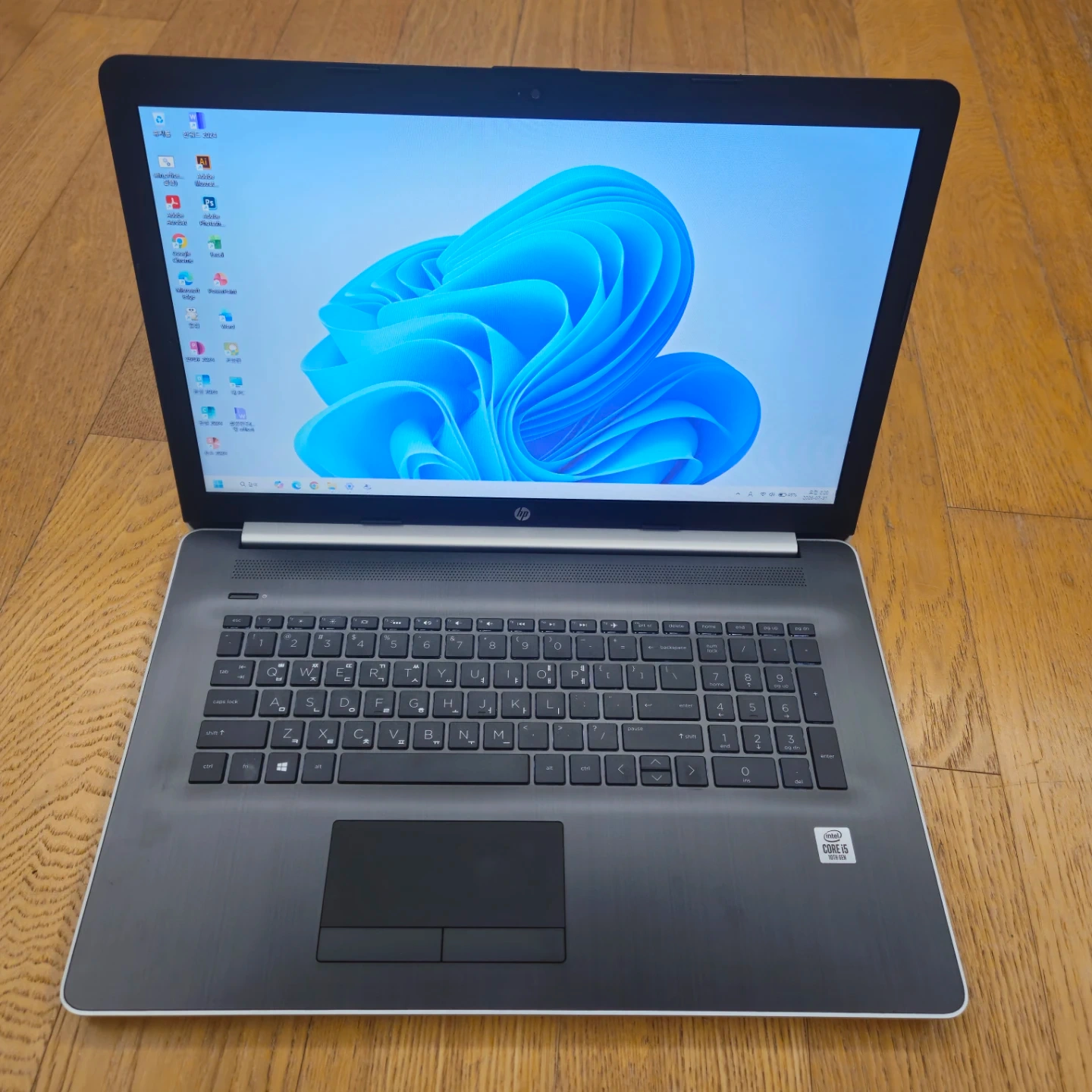 HP 17인치 노트북.터치기능 (i5- 10세대,win11,MS오피스,포토샵,일러스트)