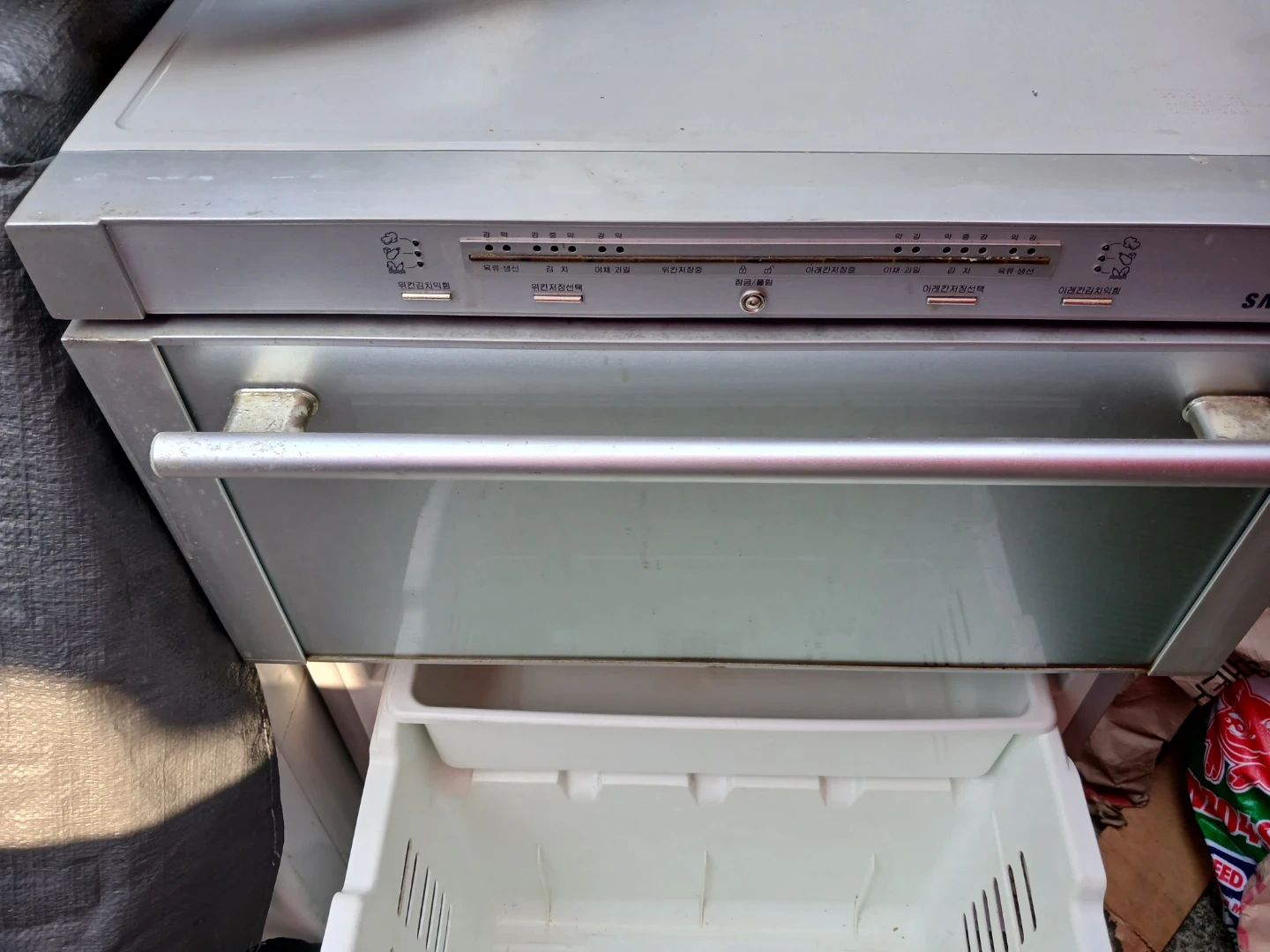 삼성 2단 김치냉장고 실버