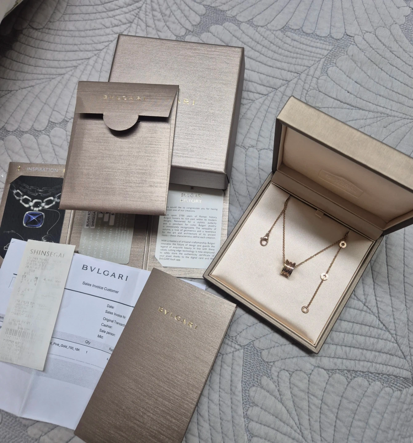 정품) 불가리 비제로원 목걸이 18k