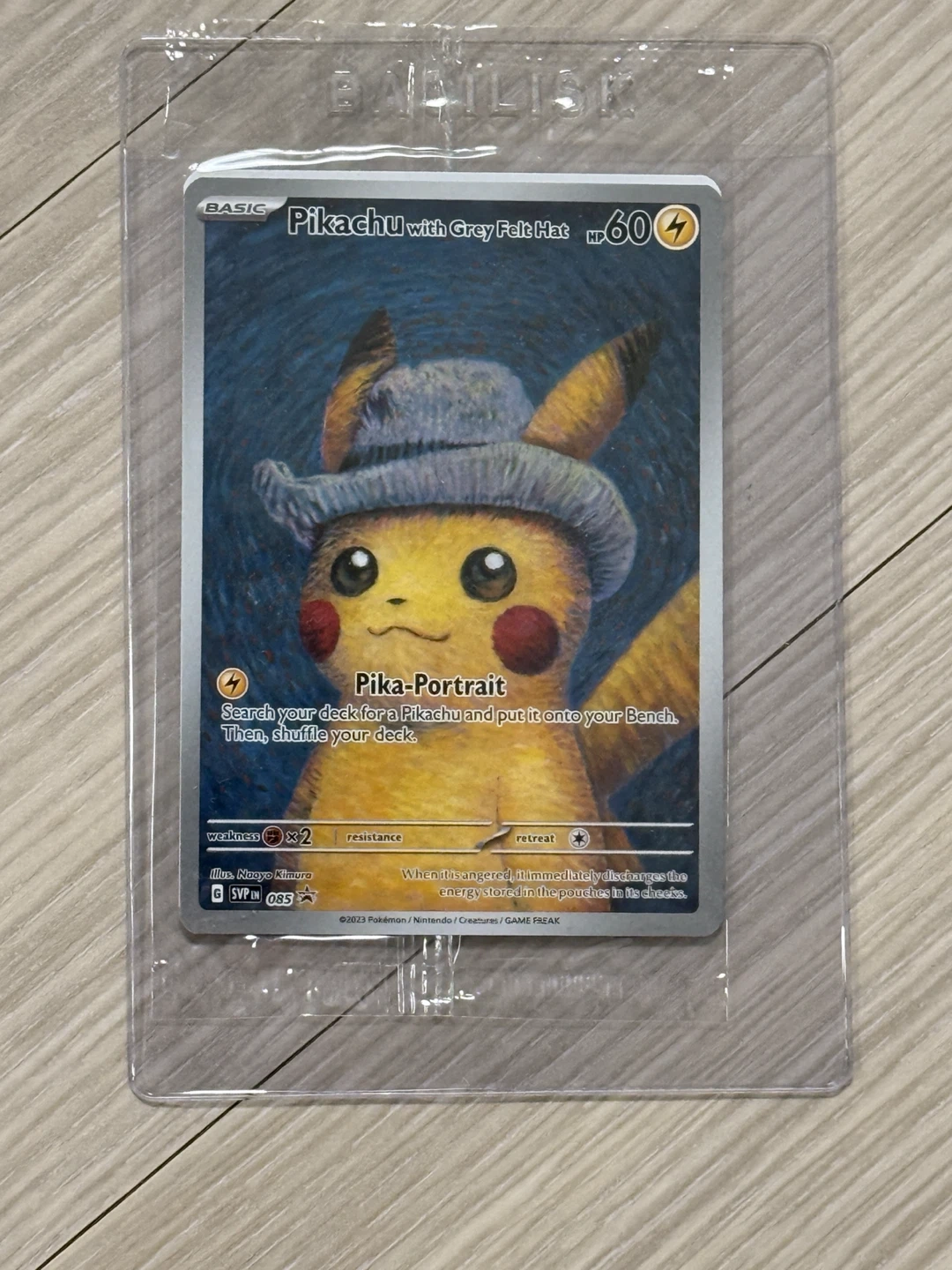 포켓몬카드 반고흐 피카츄 with Grey Felt Hat