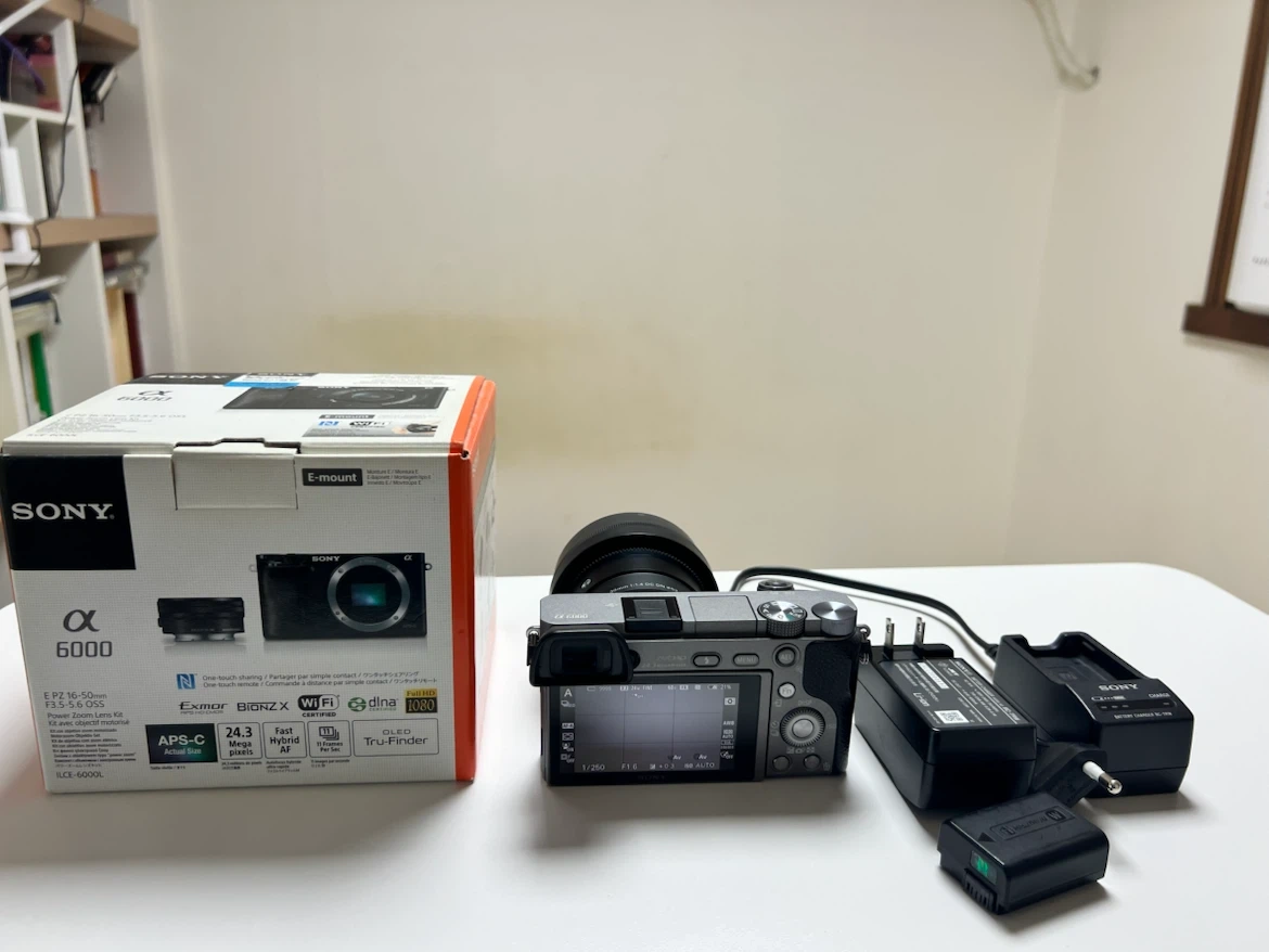 소니 A6000 미러리스 카메라 그레이