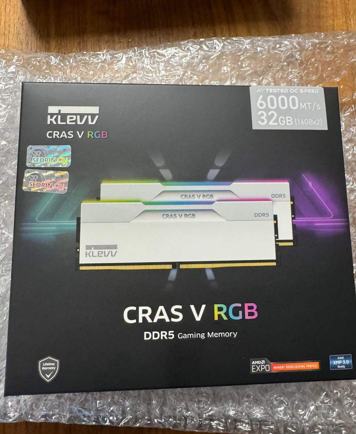 ESSENCORE KLEVV DDR5-6000 CL30 CRAS V RGB(32GB새제품)