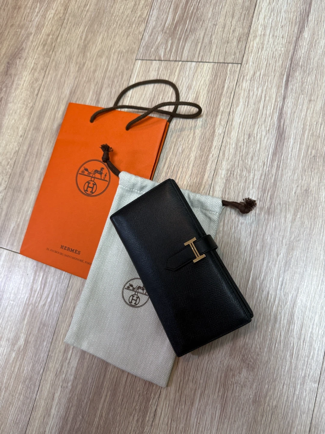 Hermes 에르메스 베안 장지갑 (블랙-엡송가죽/ 로즈골드)