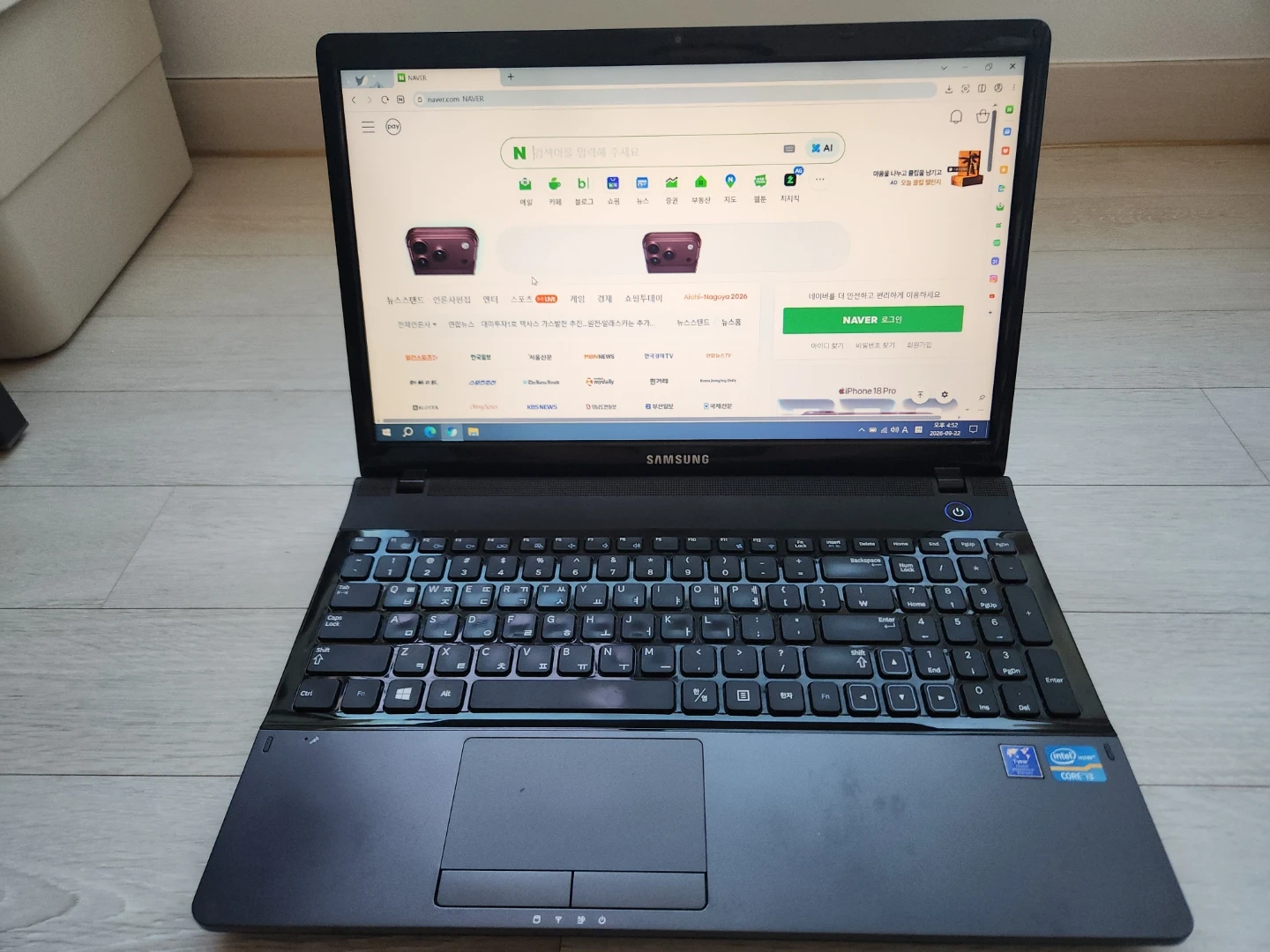 삼성 노트북 NT300E5X-AD4S MEM:8G,HDD:256G