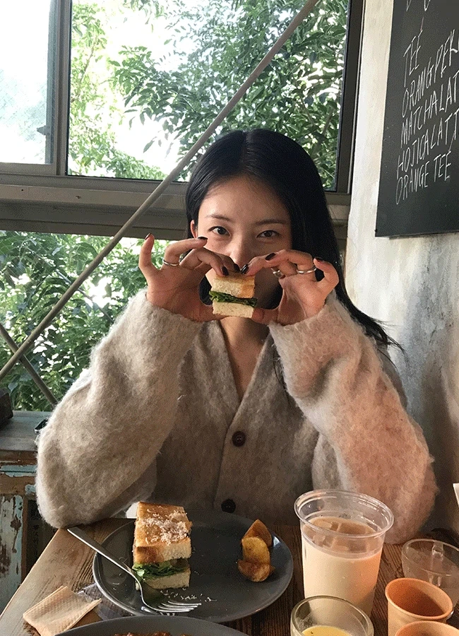 유이니 울 퍼 가디건
