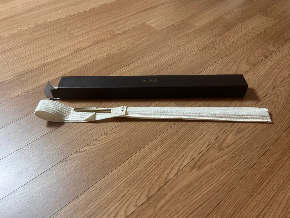 놋담 방짜유기 롱스틱 괄사마사지기 50cm