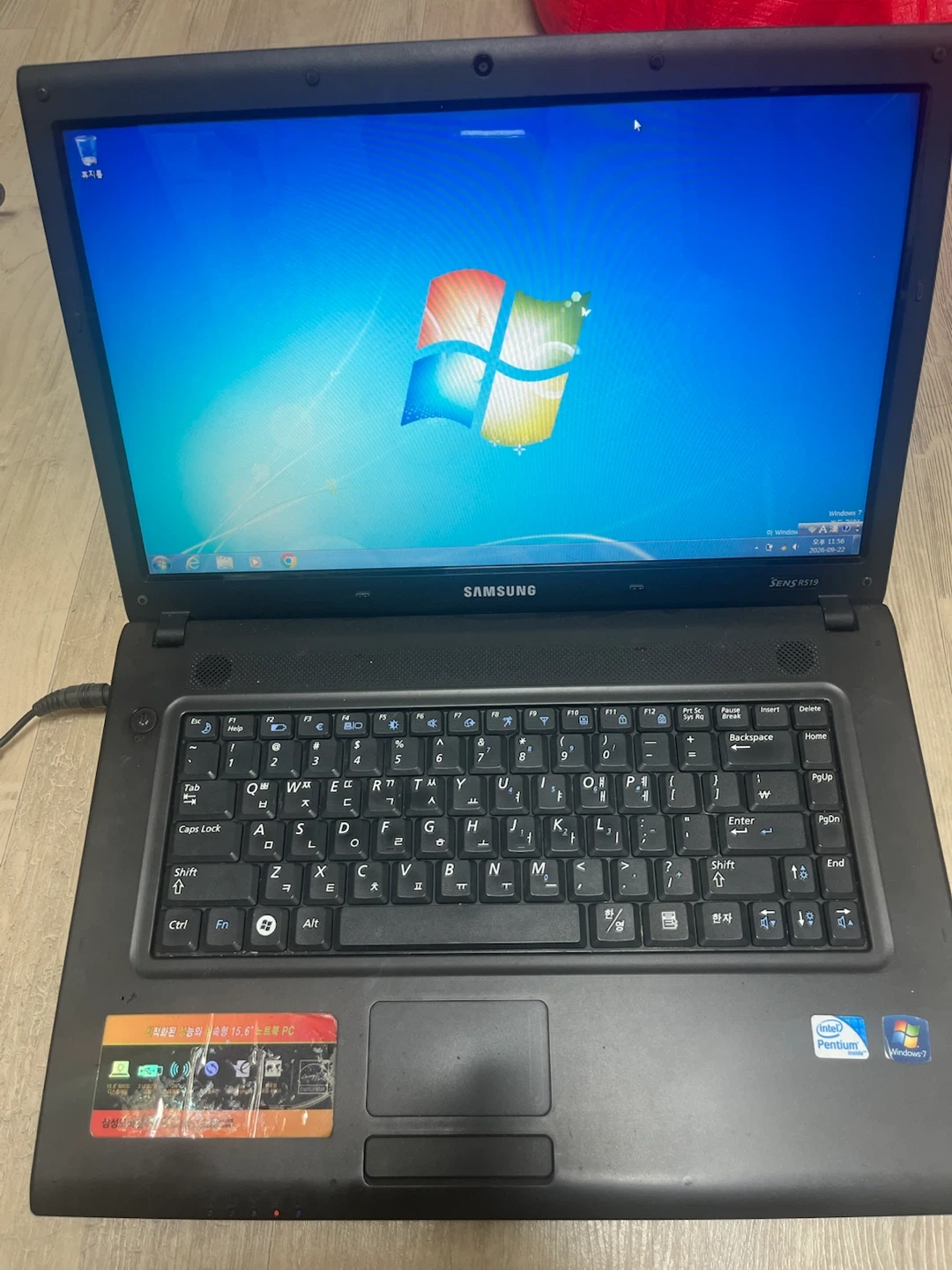 삼성 SENS R519 노트북 / SSD 128GB / RAM 4GB / 배터리 수명 다함 팝니다