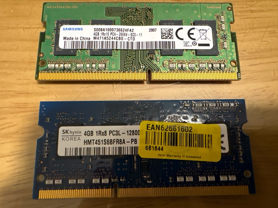 (삼전닉스) 삼성/SK하이닉스 DDR4/DDR3 4GB 노트북 램