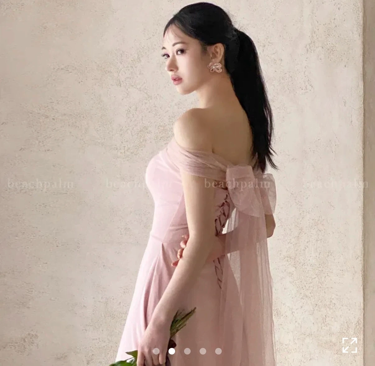(스냅촬영)로즈쿼츠 셋업 웨딩드레스 핑크