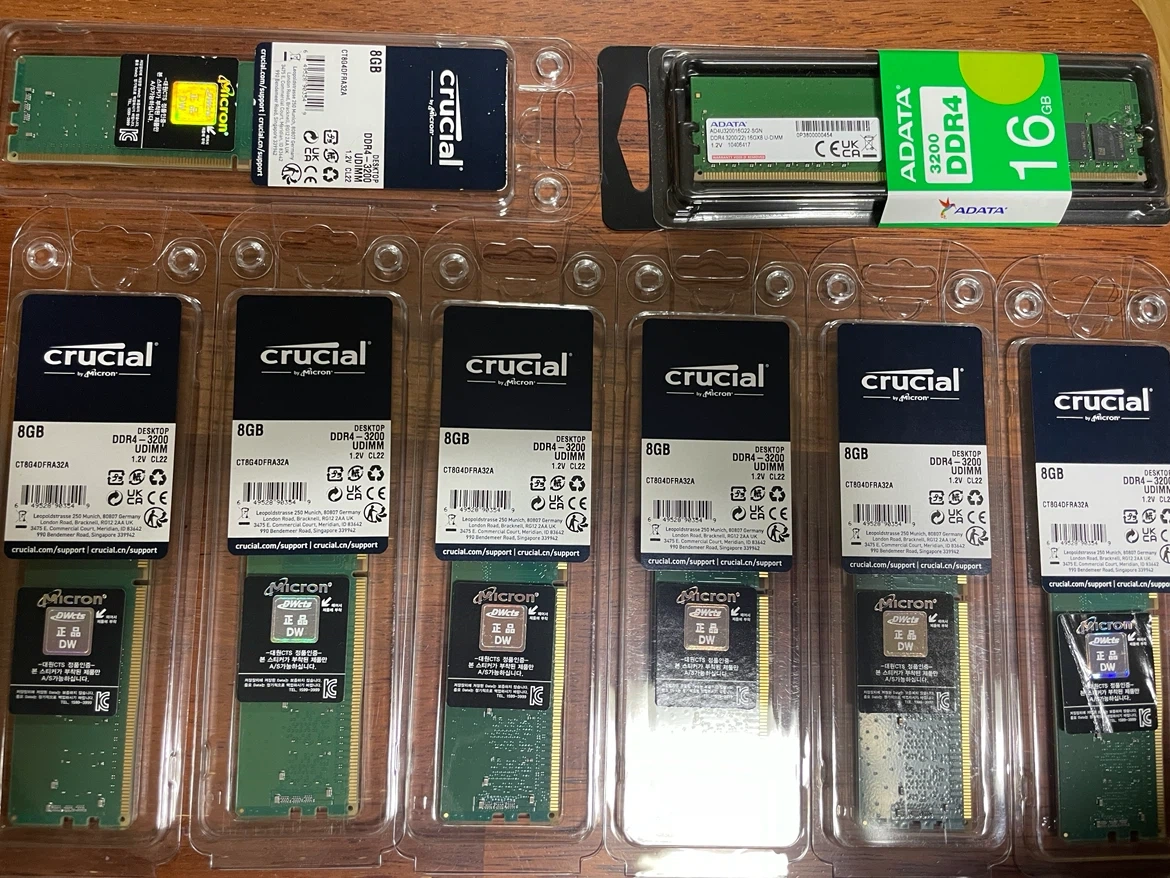 메모리 RAM DDR4 8GB 16GB 3200MHz