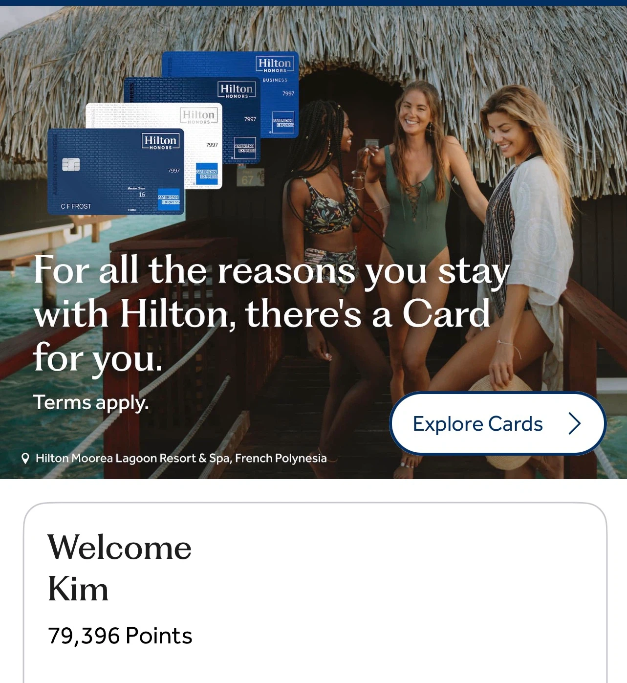 Hilton 힐튼 아너스 포인트 62000 판매합니다