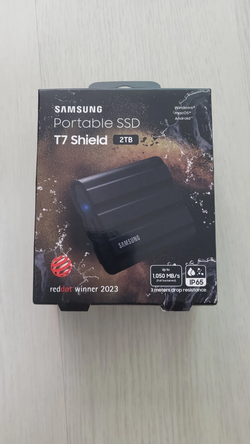 (미개봉)삼성 T7 Shield 외장 SSD 2TB 블랙