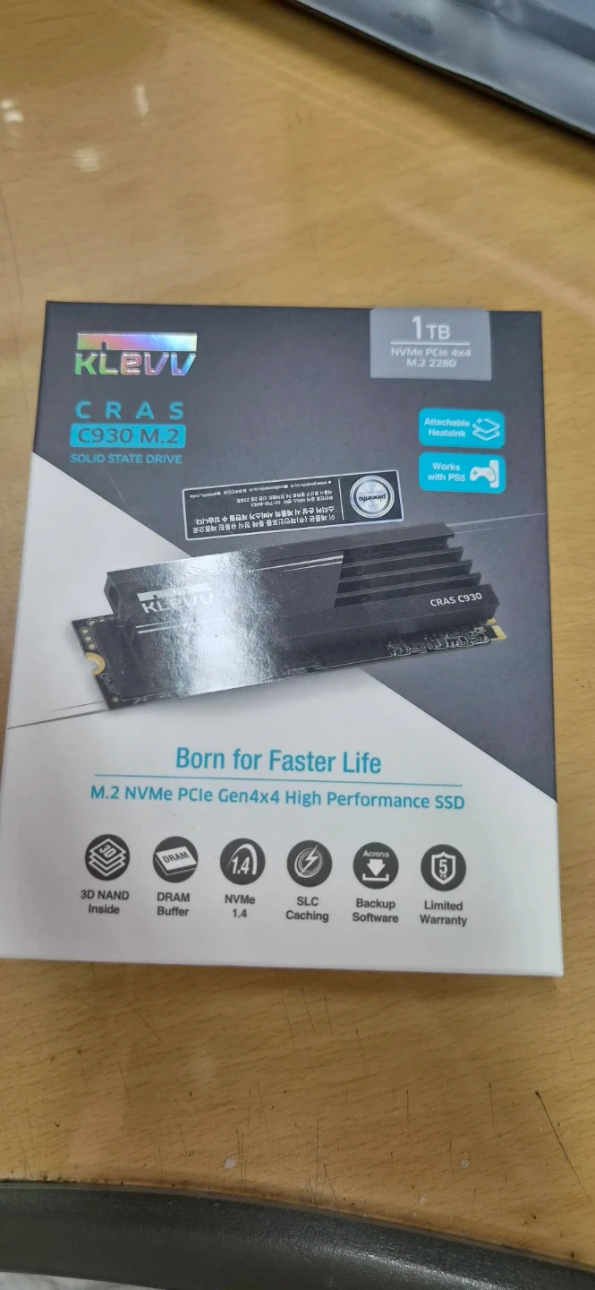 KLEVV CRAS C930 M.2 SSD 1TB 새제품