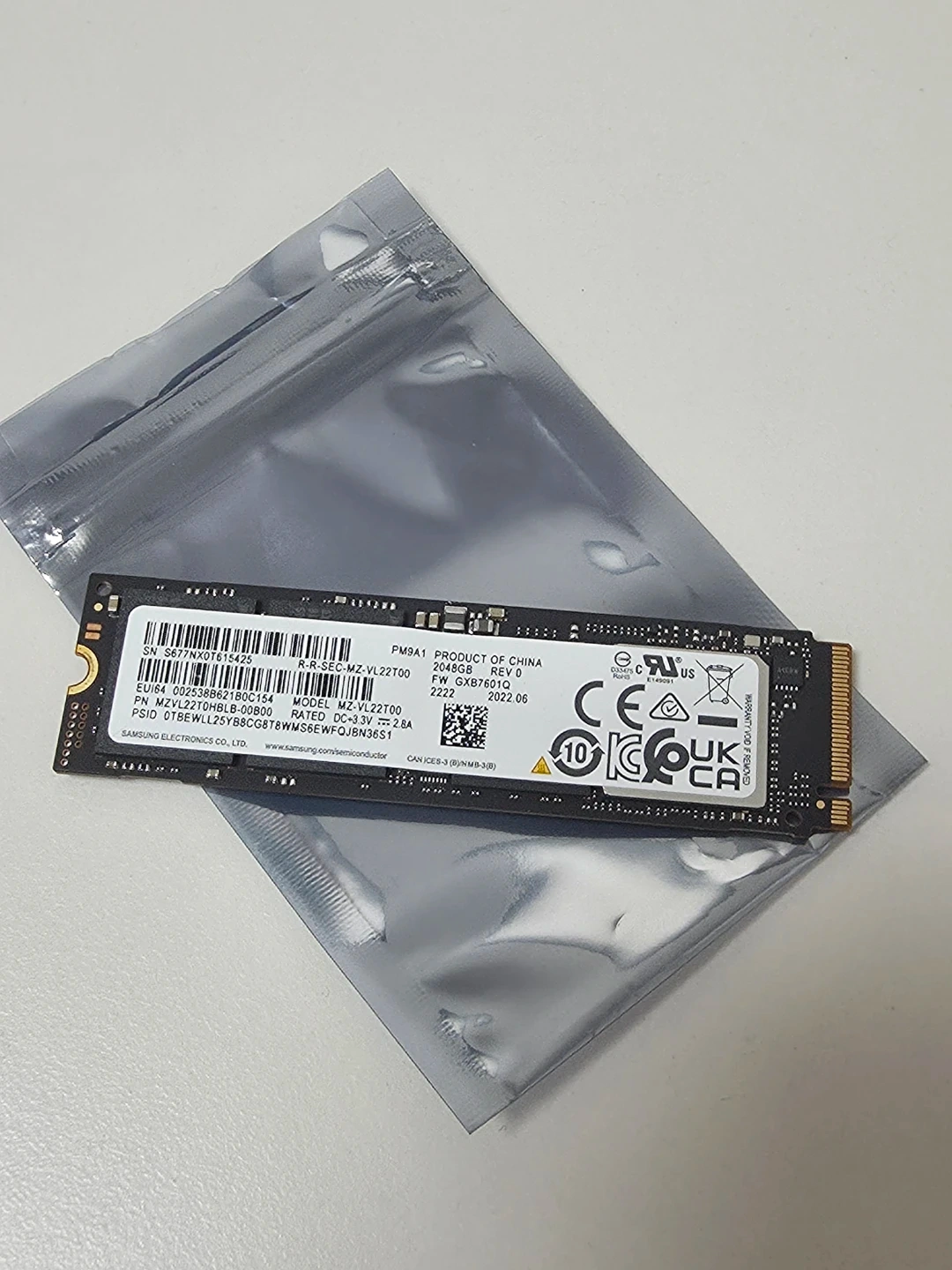 고성능 2TB 삼성 PM9A1 M.2 NVMe SSD (980 Pro OEM)