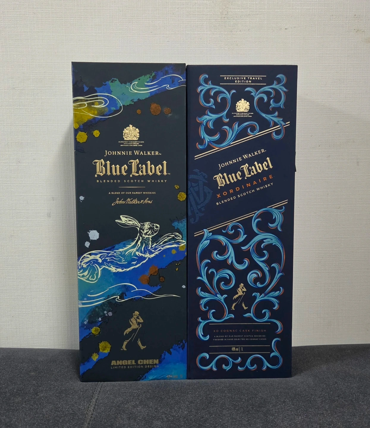 조니워커 블루라벨 한정판 2종(앤젤첸, 코디네어)위스키 공병