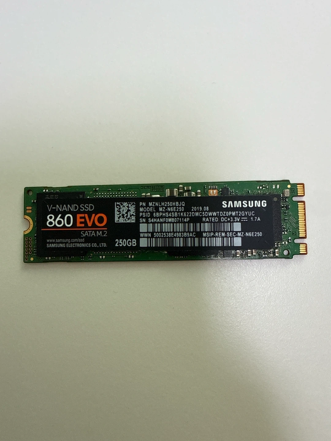 삼성 860 EVO M.2 SATA SSD 250GB