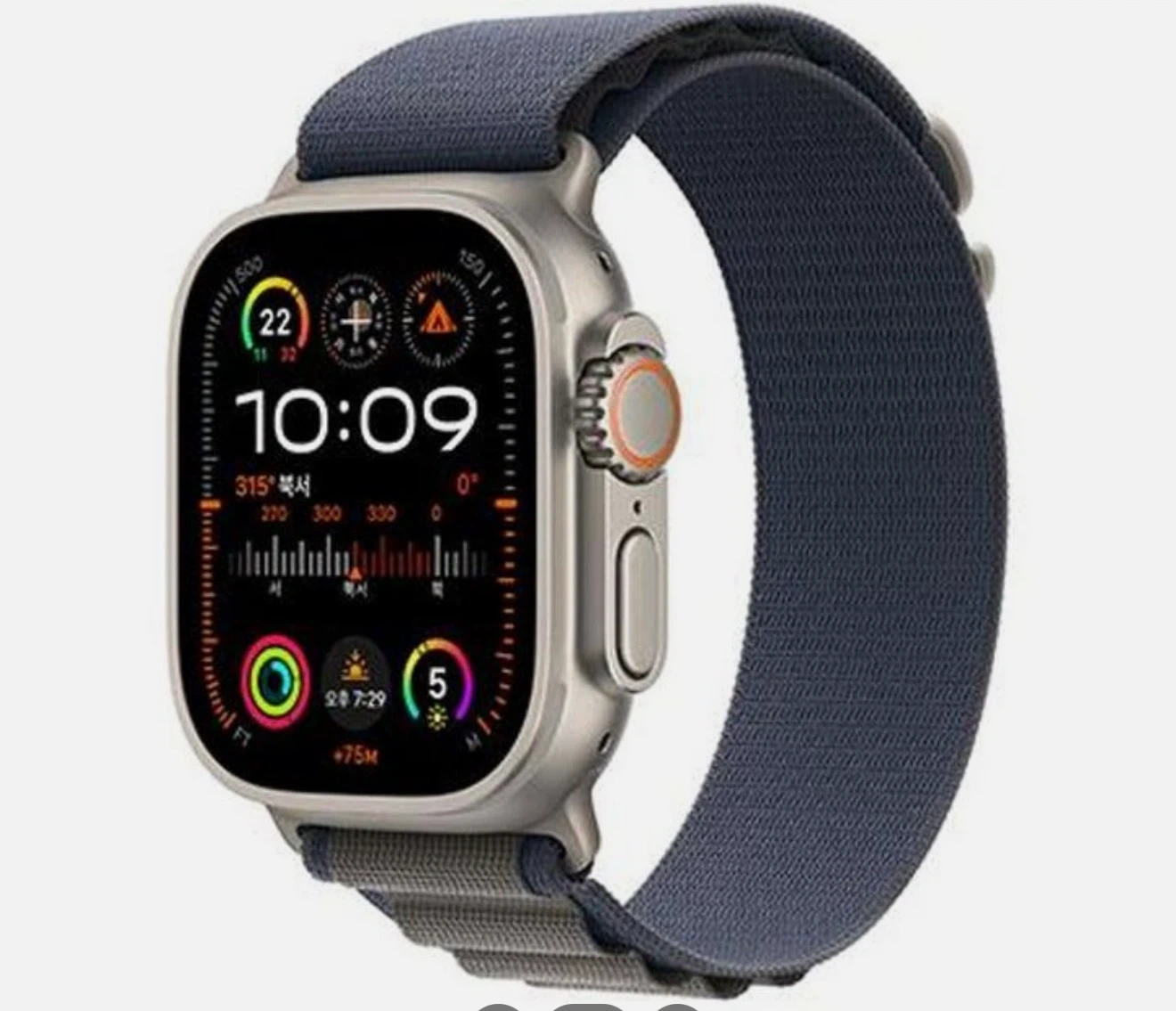 애플워치 울트라 2세대 새상품 GPS + Cellular 49mm 내추럴 알파인 루프 Large MREQ3KH/A