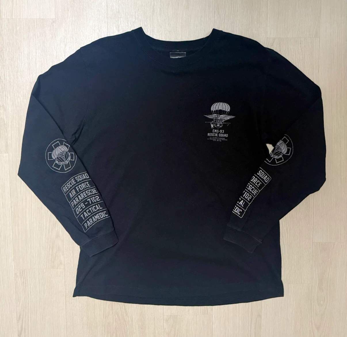 레스큐 스쿼드(RESCUE SQUAD) 공군 구조대 롱슬리브 (블랙 L)