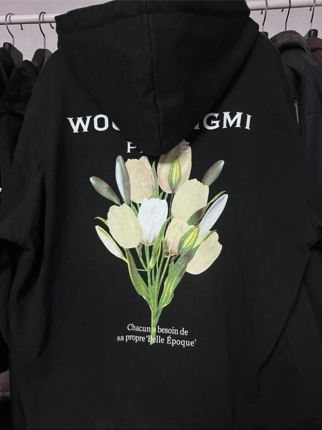 우영미 플라워 후드티