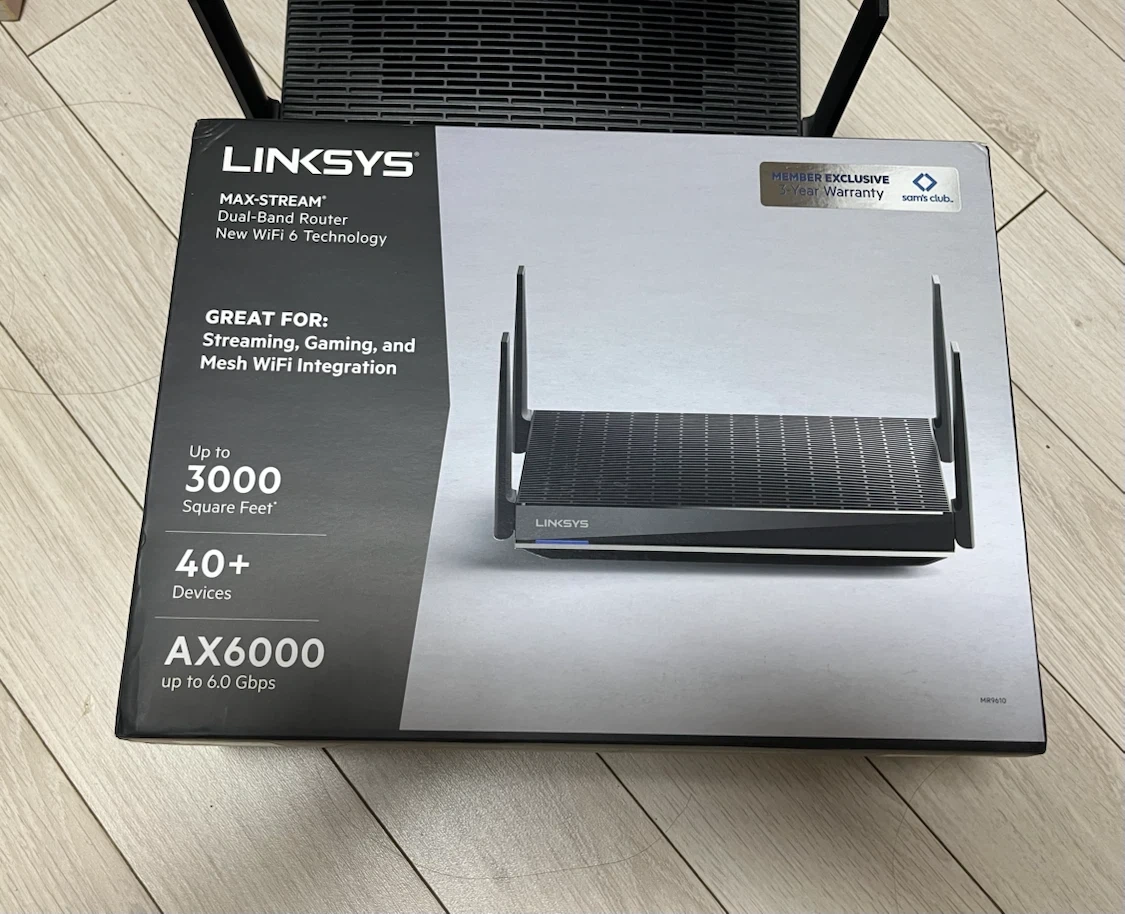 링크시스 Mesh WiFi 6 듀얼밴드 공유기 MR9610