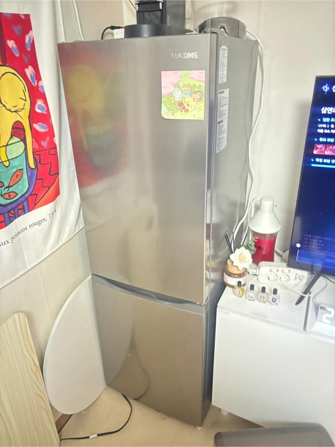 루컴즈 2도어 실버 냉장고
