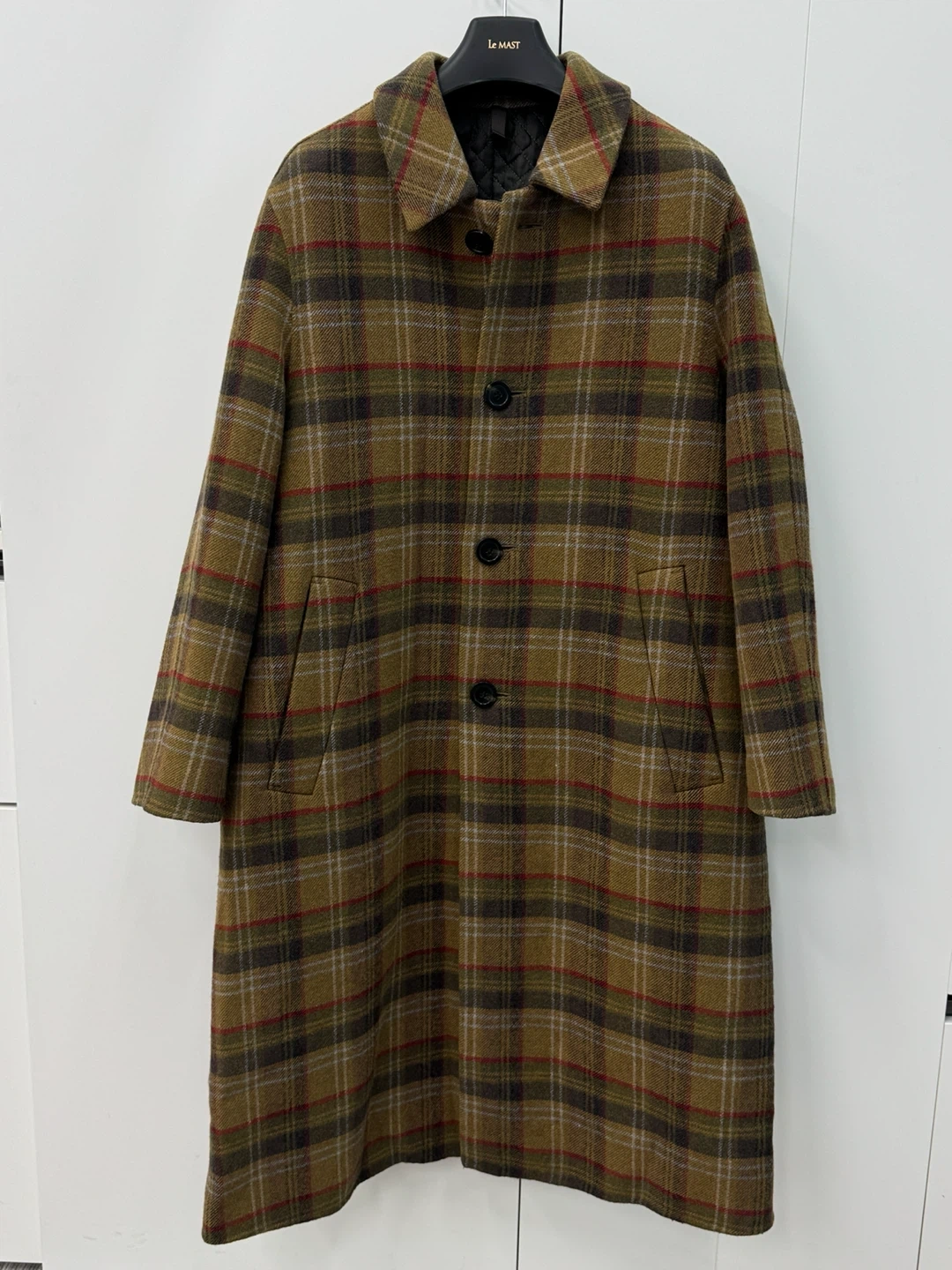 커스텀멜로우 woolen check mac coat 95