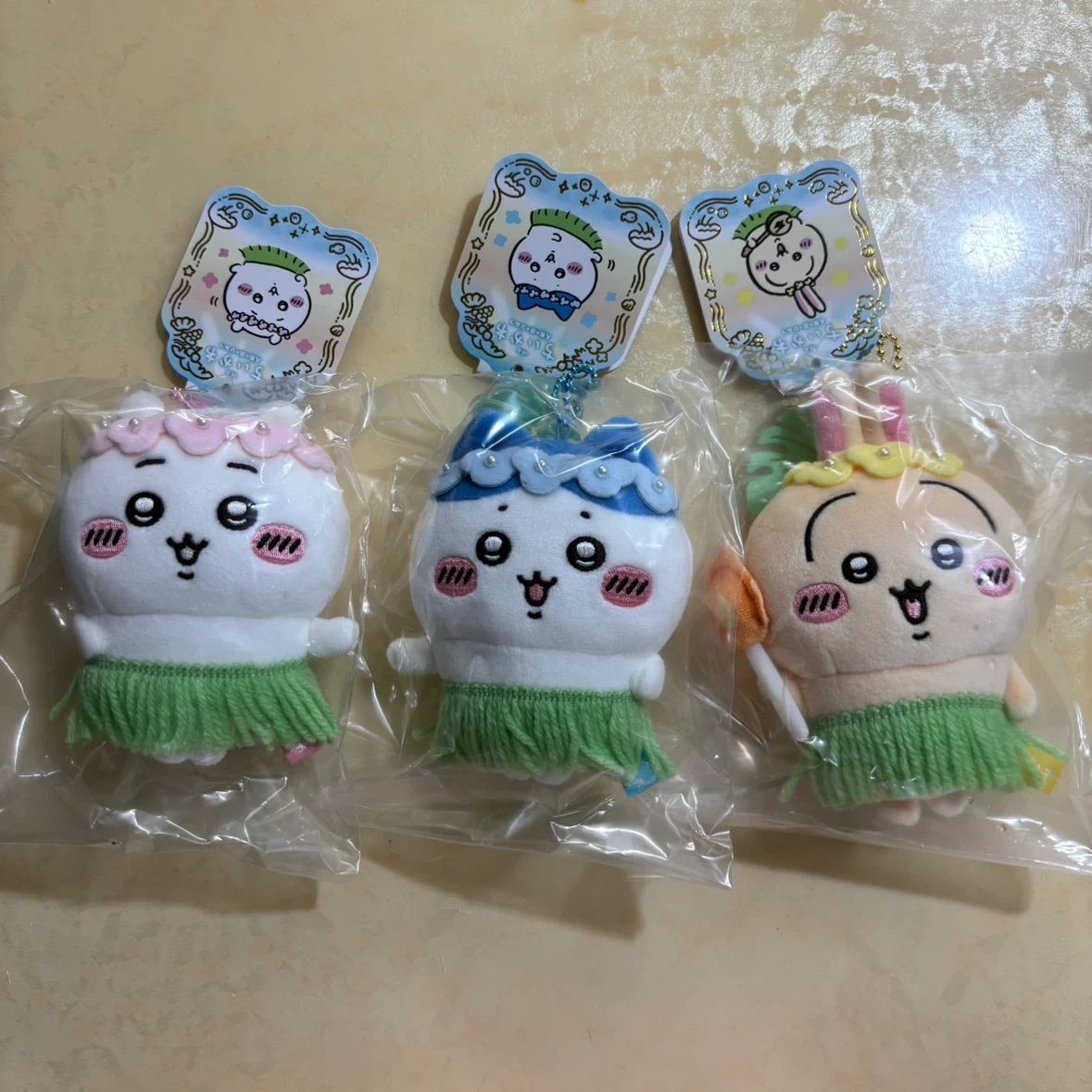 치이카와 먼작귀 인어섬 극장판 마스코트 인형 누이 키링 우사기 하치와레