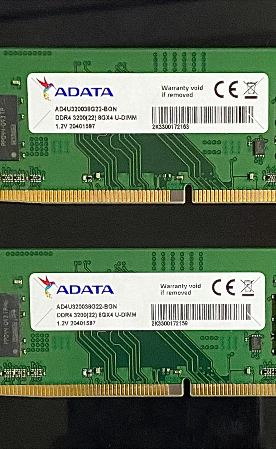 ADATA DDR4 3200 8GB 데스크탑 램 2개