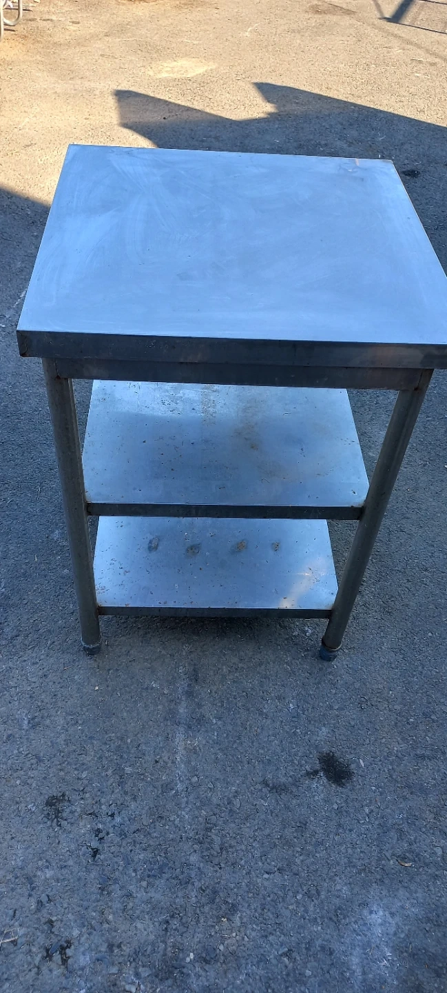 스텐 3단 작업대 테이블.60×60×82